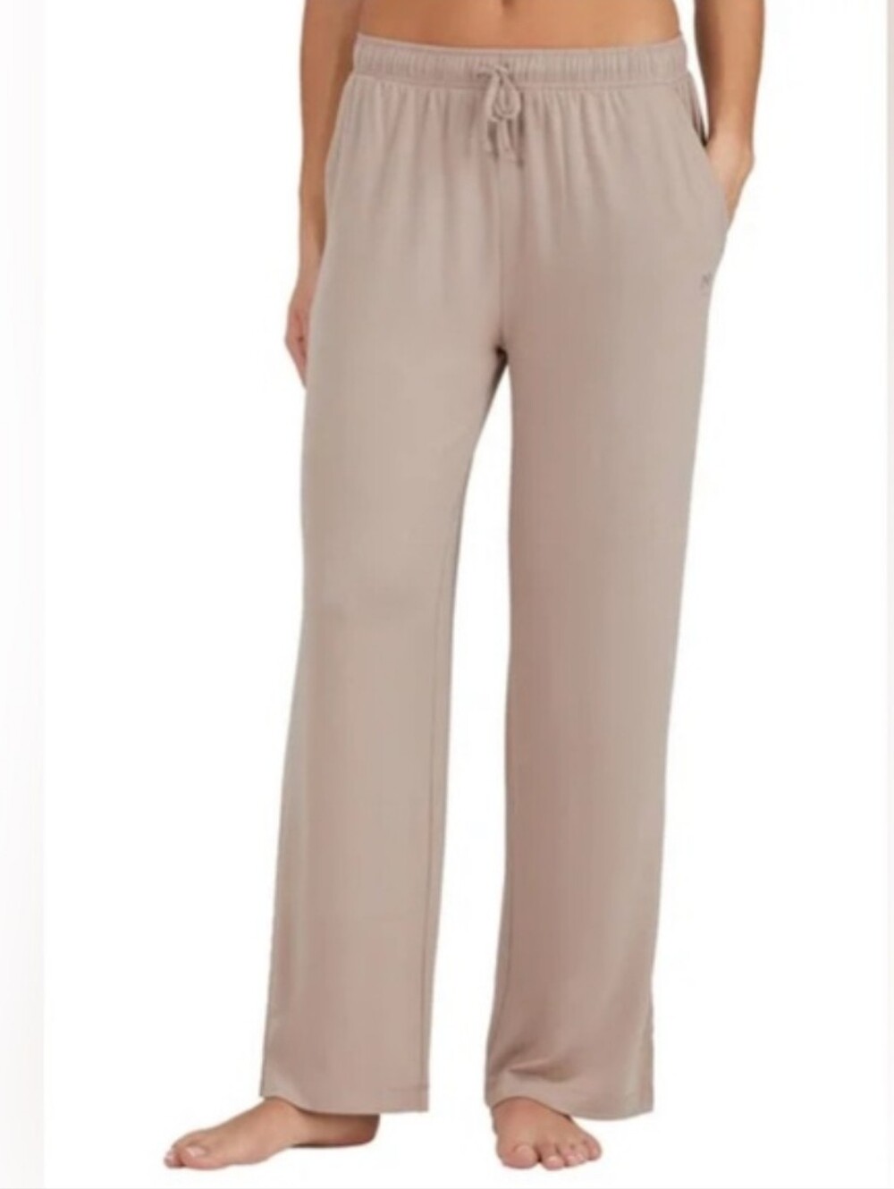 Natori Lounge Pants Size Large Taupe PJ Pants Casual Neutral Relaxed Flowy Light